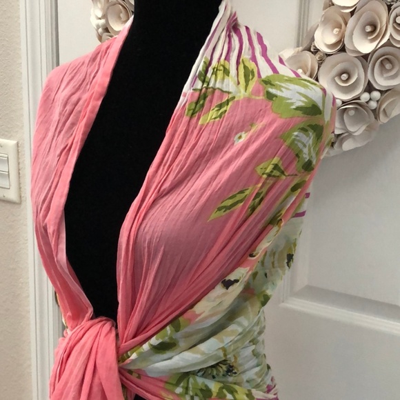 DONATED Extra-large, cotton floral scarf - Picture 2 of 6